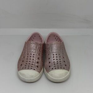 Native Pink Glitter Kids Shoes